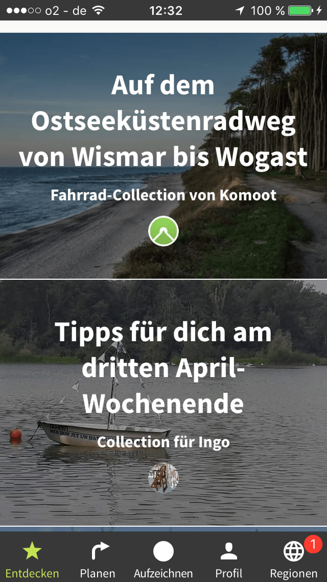 komoot - Fahrrad & Wander Navi – Screenshot iPhone