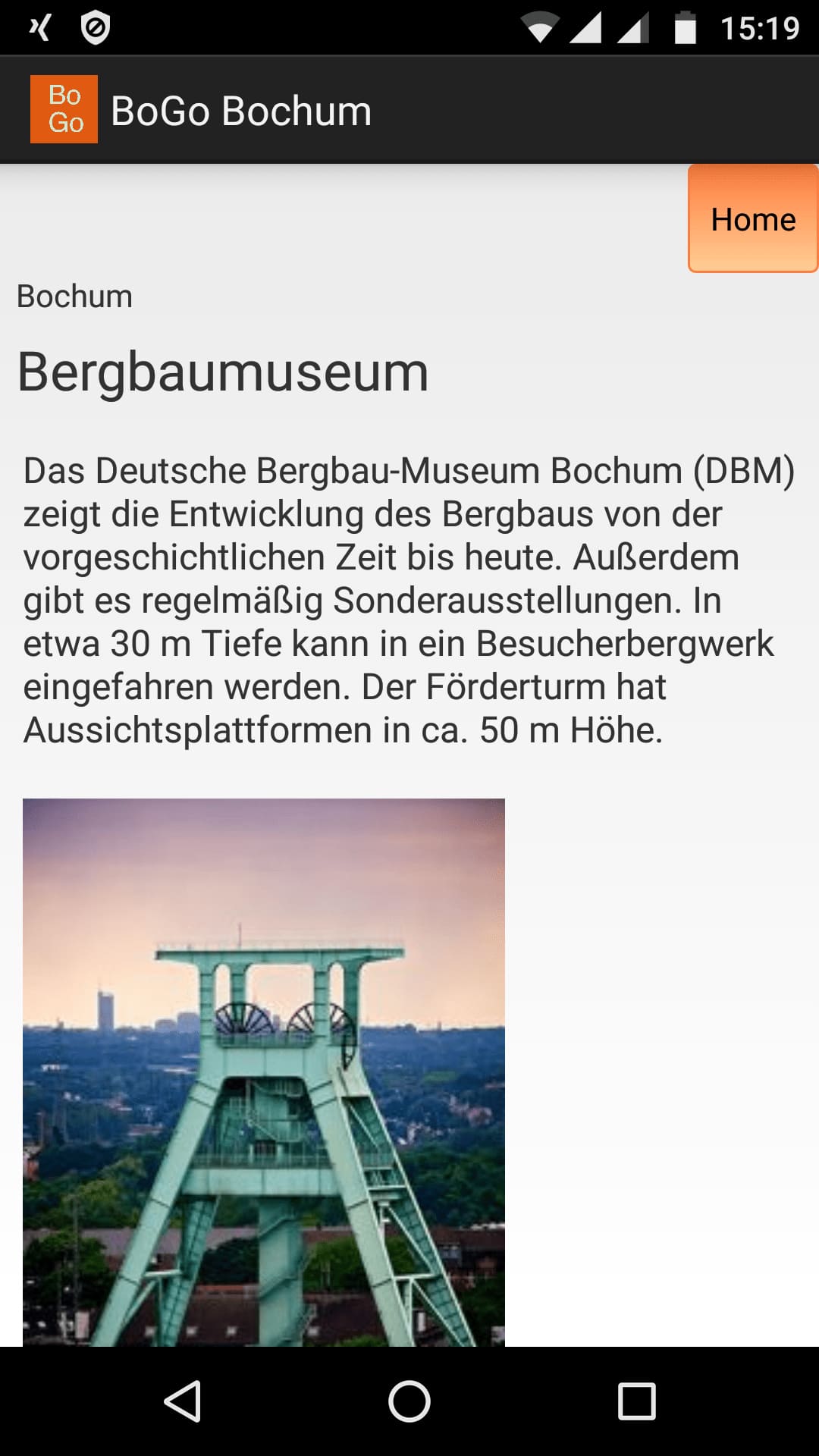 BoGo - Bochum App – Screenshot Android