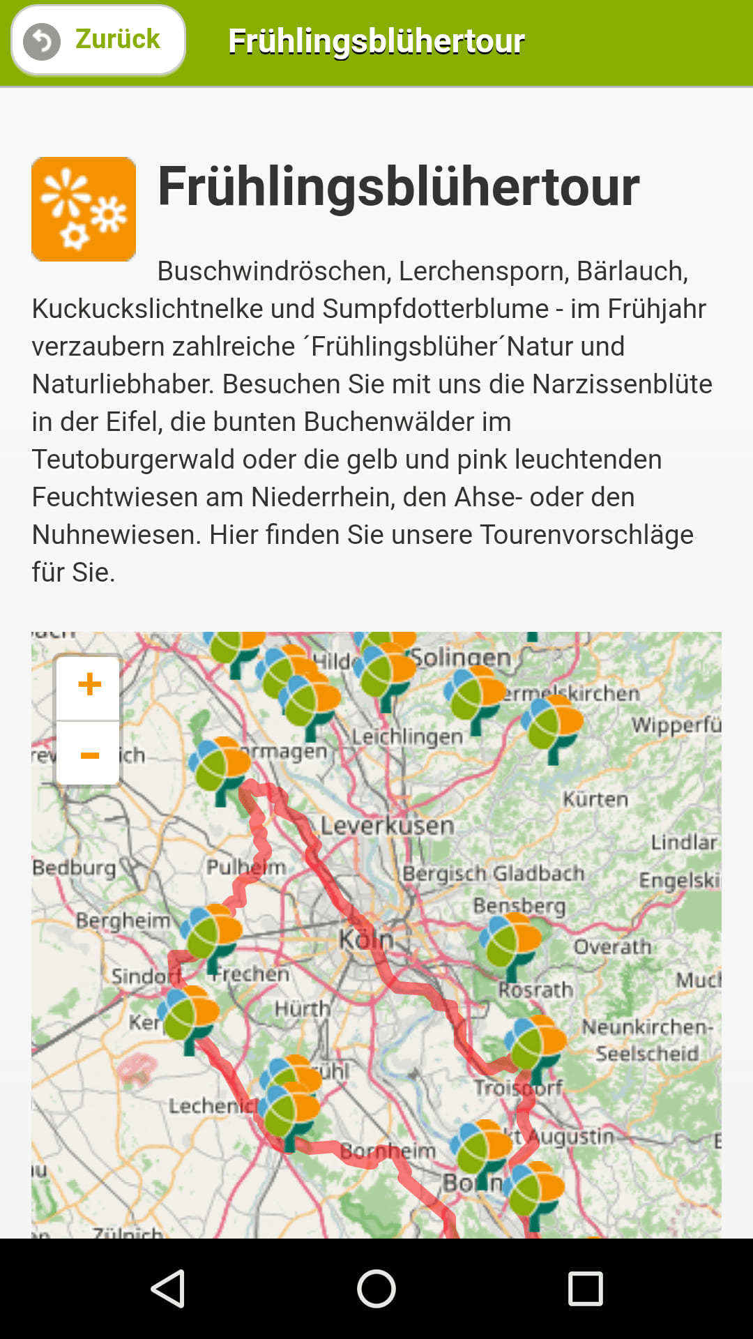 Natur erleben NRW (NABU) – Screenshot Android