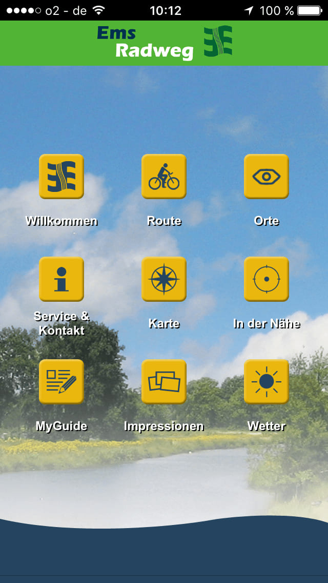 EmsRadweg – Screenshot iPhone