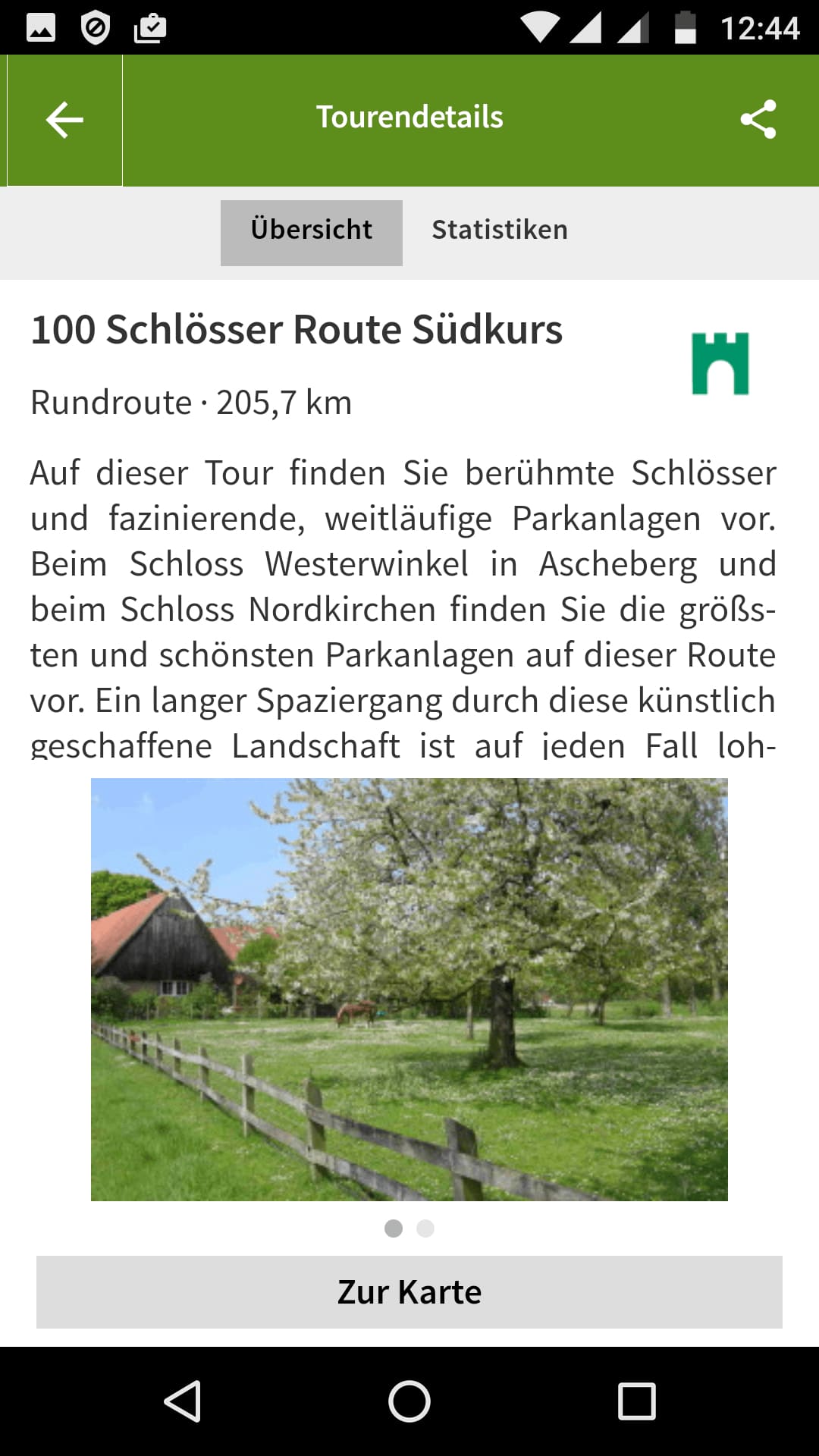 Tourenplaner Münsterland – Screenshot Android