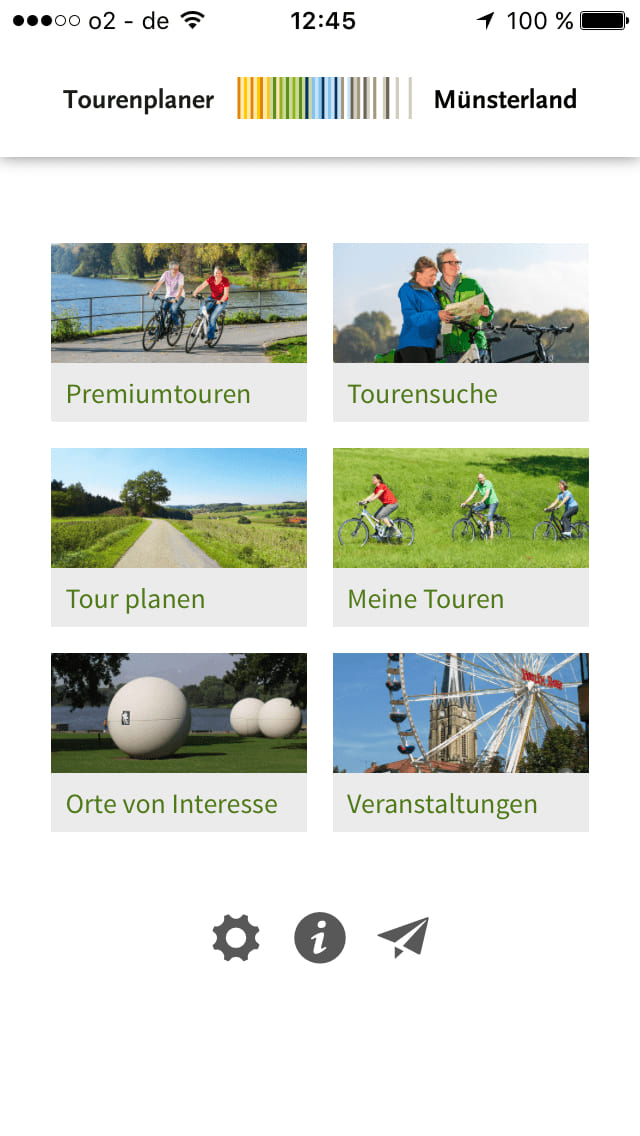 Tourenplaner Münsterland – Screenshot iPhone