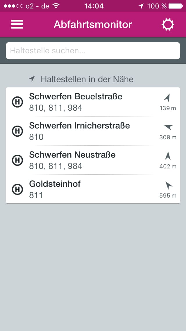 AVV connect – Screenshot iPhone