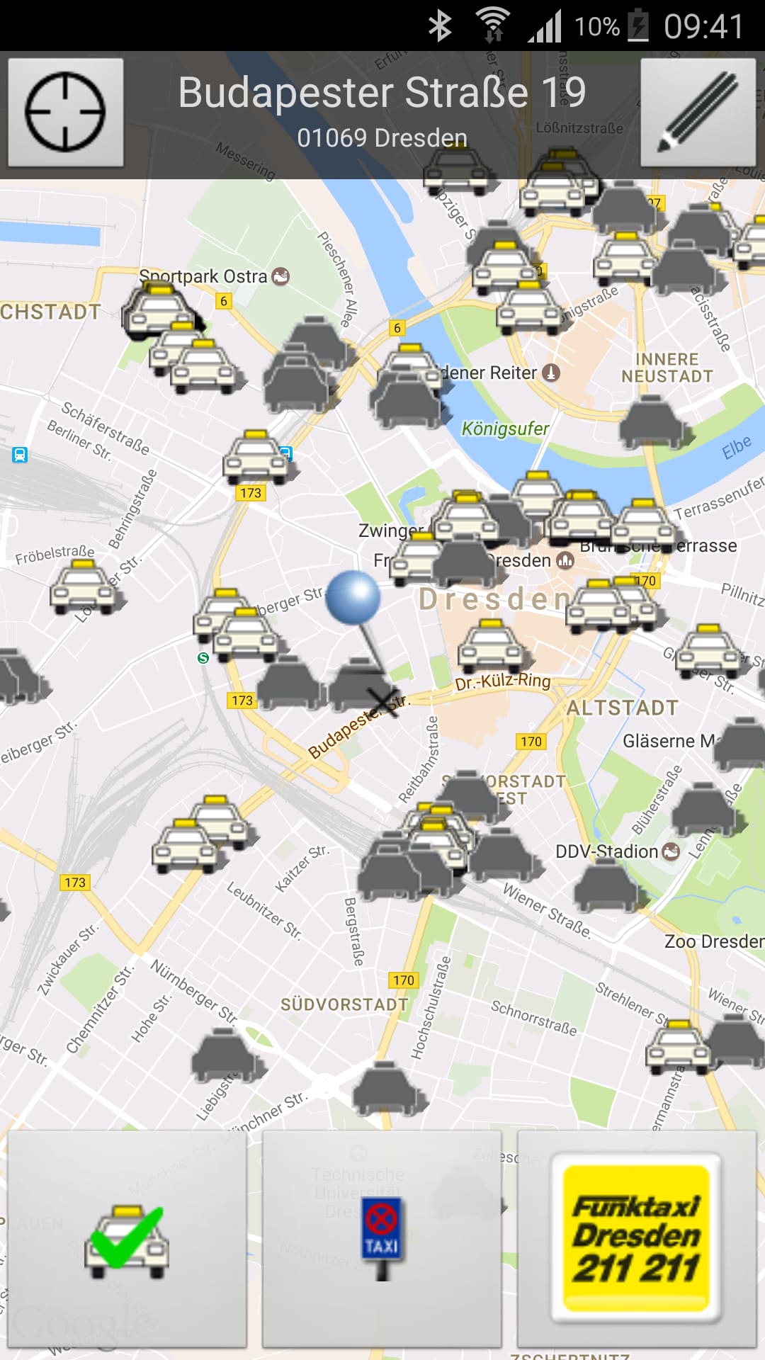 Taxi Dresden – Screenshot Android