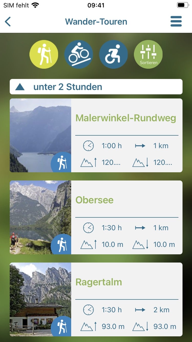 Nationalpark Berchtesgaden – Screenshot iPhone