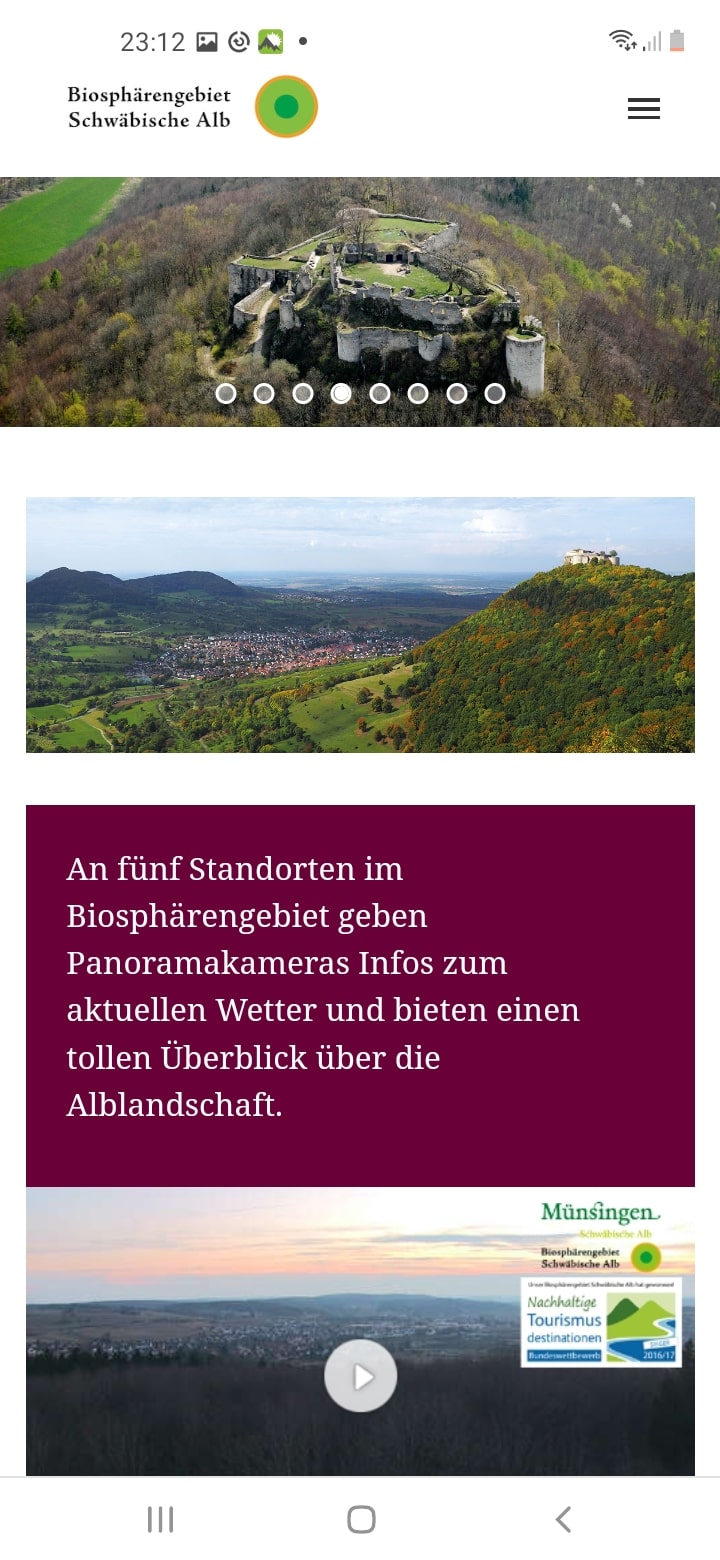 Biosphärengebiet Schwäbische Alb – Screenshot Android