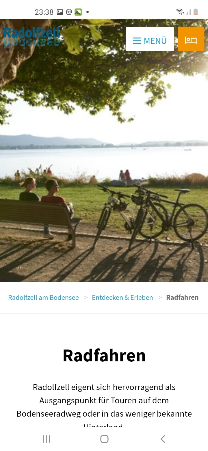 Radtouren Radolfzell am Bodensee – Screenshot Android