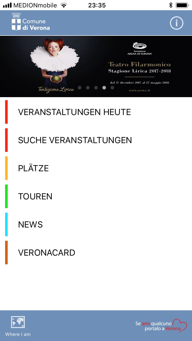 VeronaTurismo – Screenshot iPhone