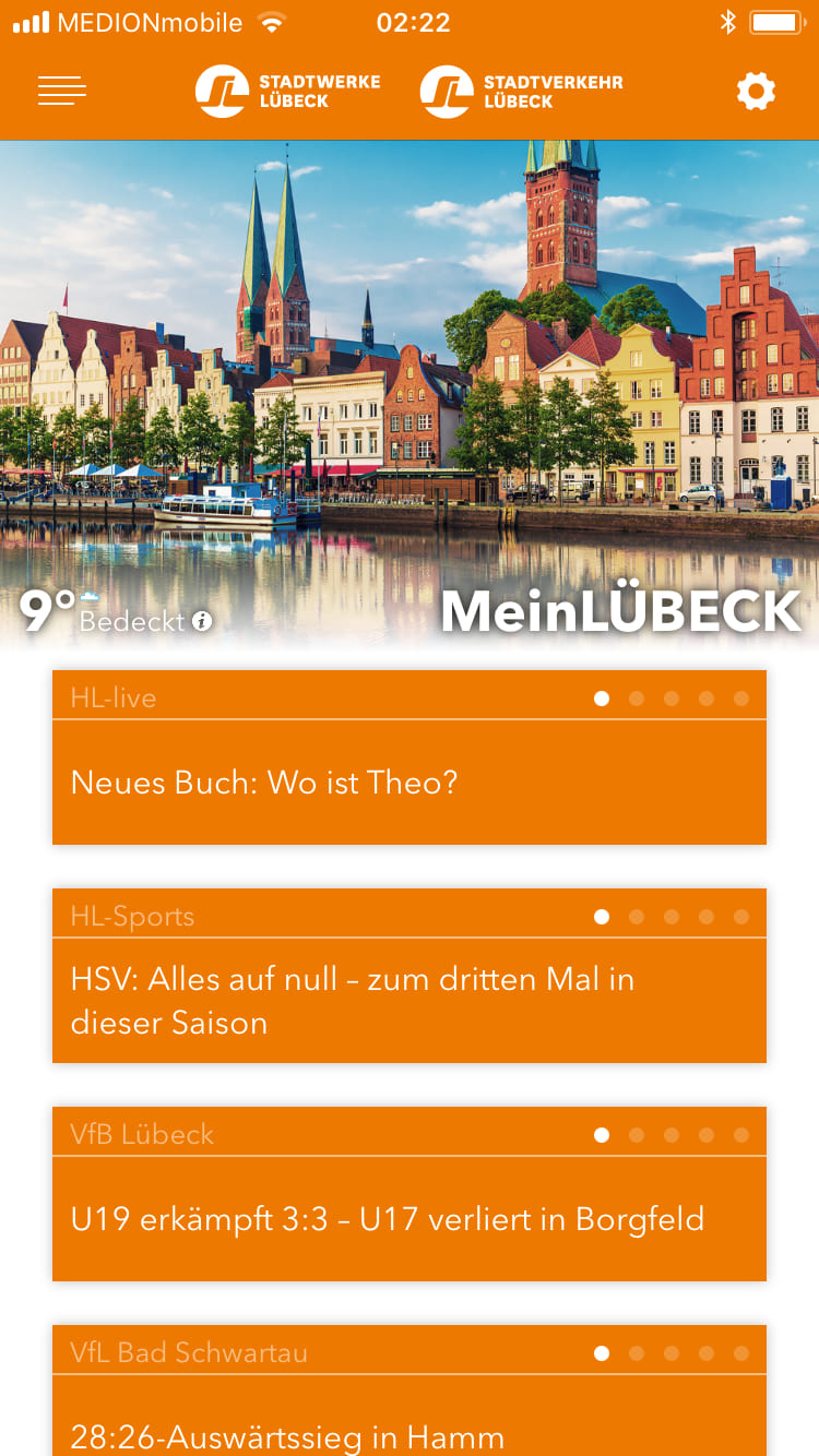 MeinLÜBECK – Screenshot iPhone