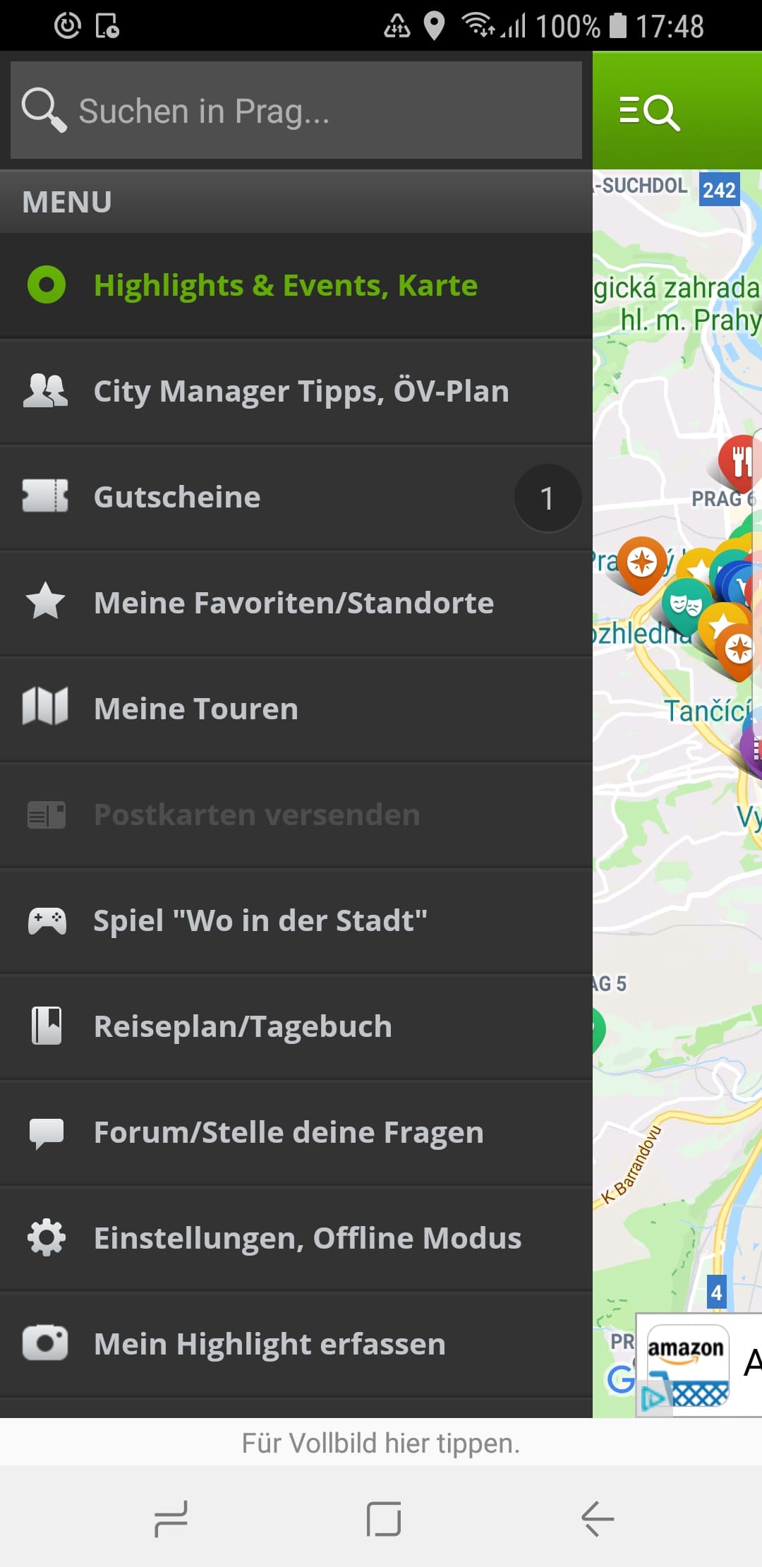 Prag Reiseführer (Stadtplan) – Screenshot Android