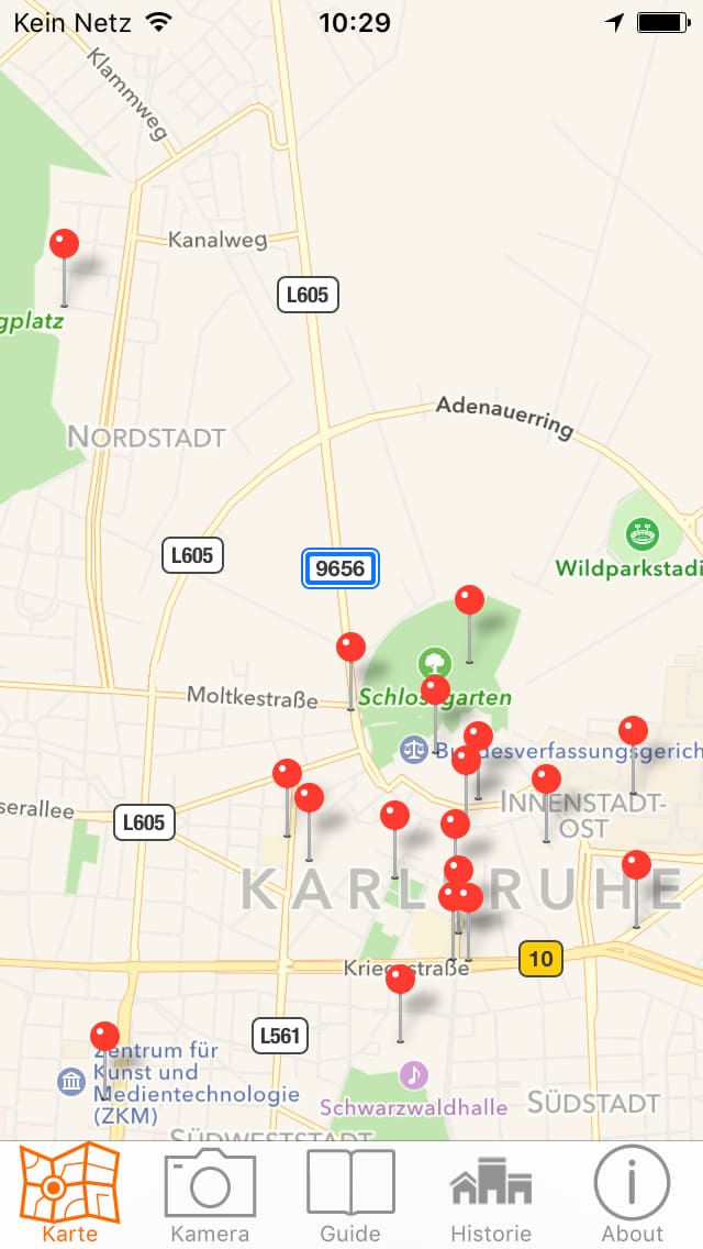 Stadtgeist Karlsruhe – Screenshot iPhone