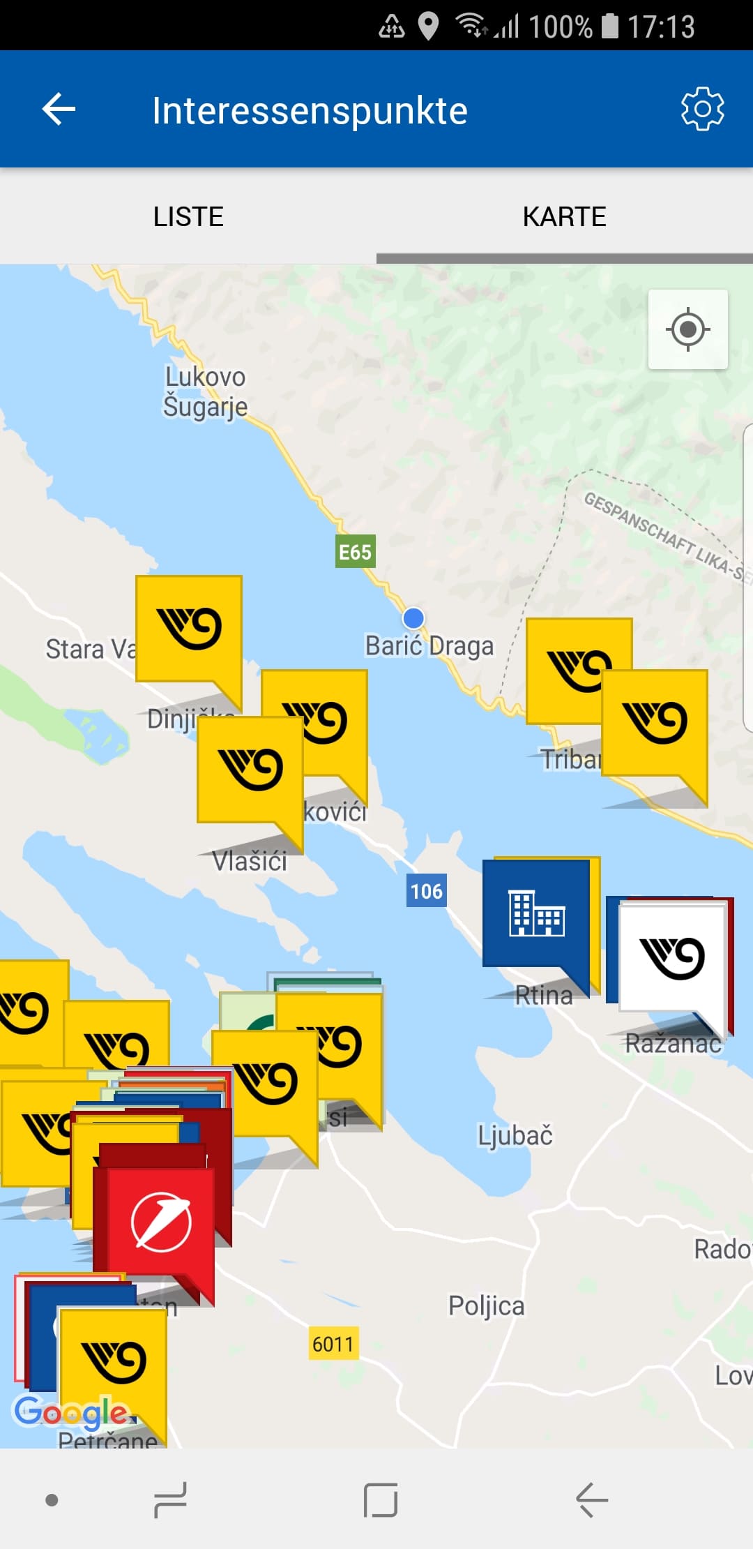 Verkehrsinfo in Kroatien - HAK – Screenshot Android