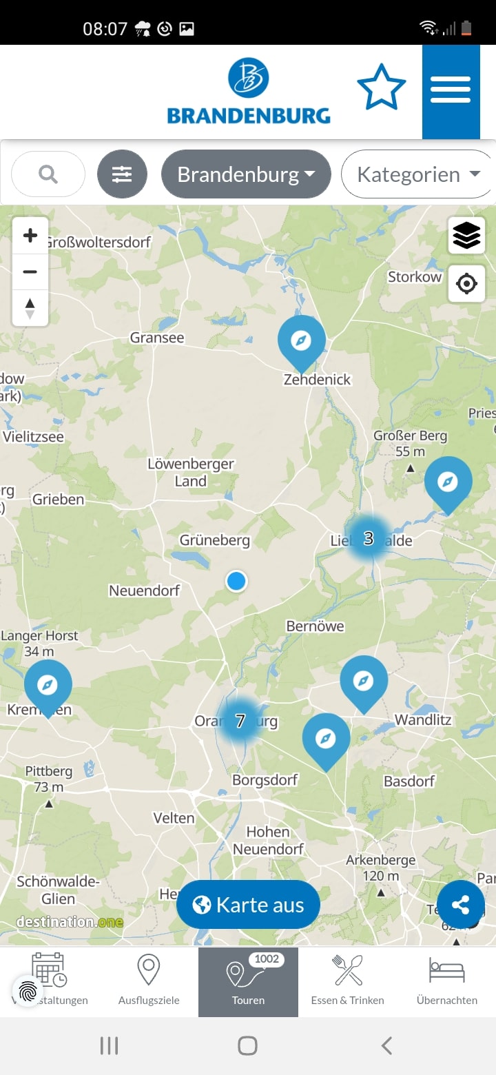 Brandenburg APP – Screenshot Android