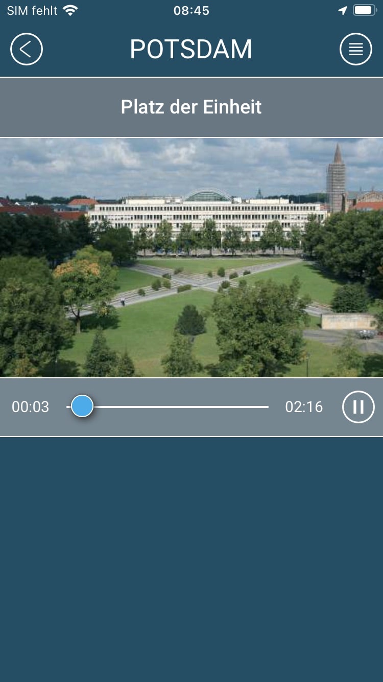 Potsdam Stadtführungen – Screenshot iPhone