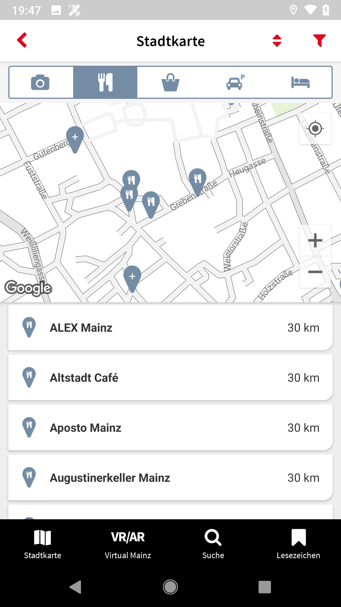 MAINZ - die offizielle App – Screenshot Android