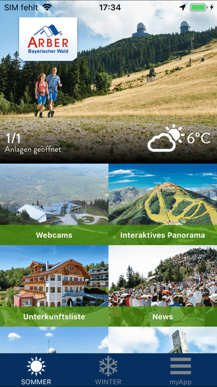 iArber - Bayerischer Wald – Screenshot iPhone