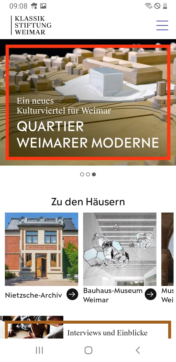 Weimar+ – Screenshot Android
