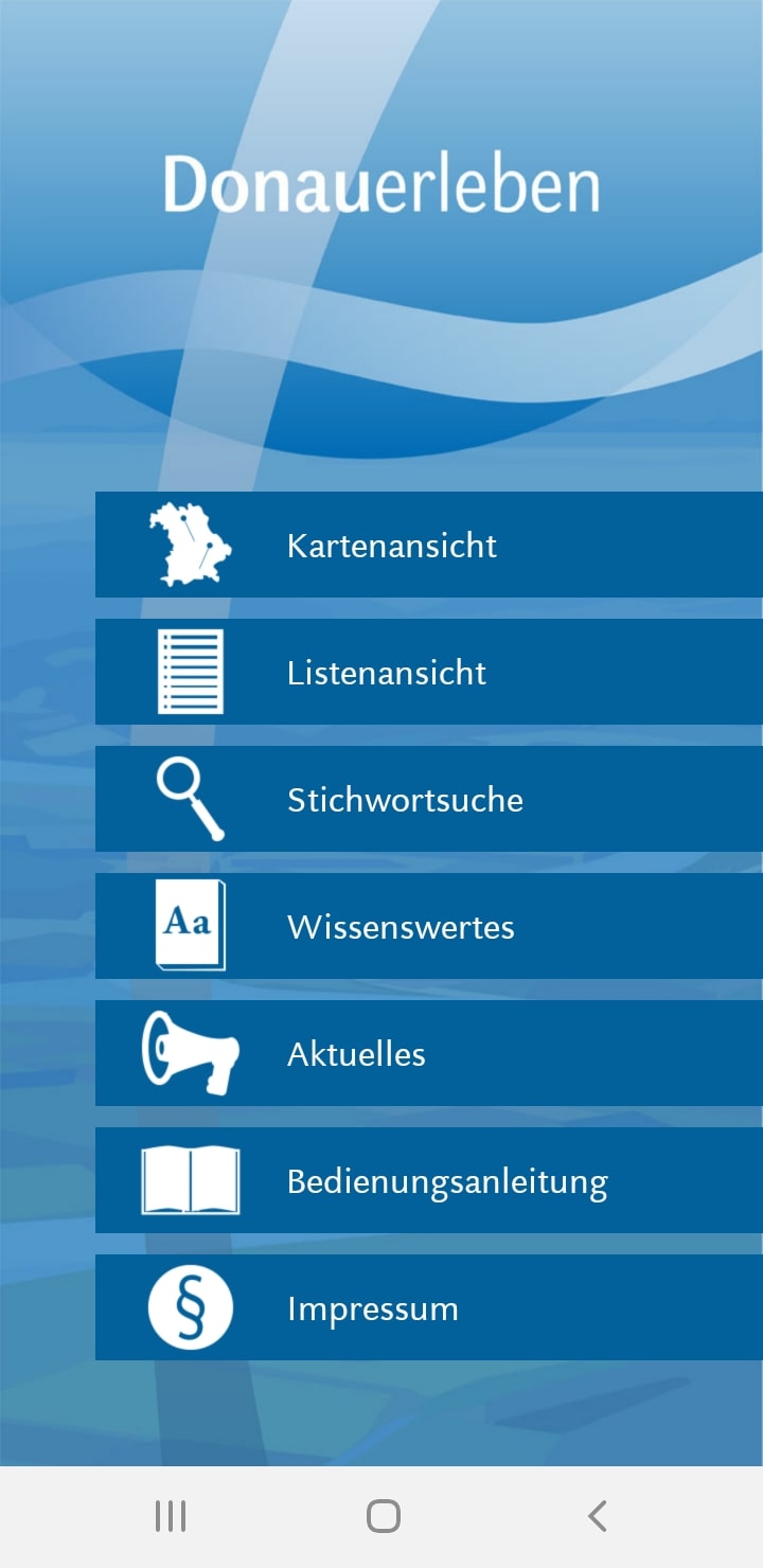 Donau erleben – Screenshot Android