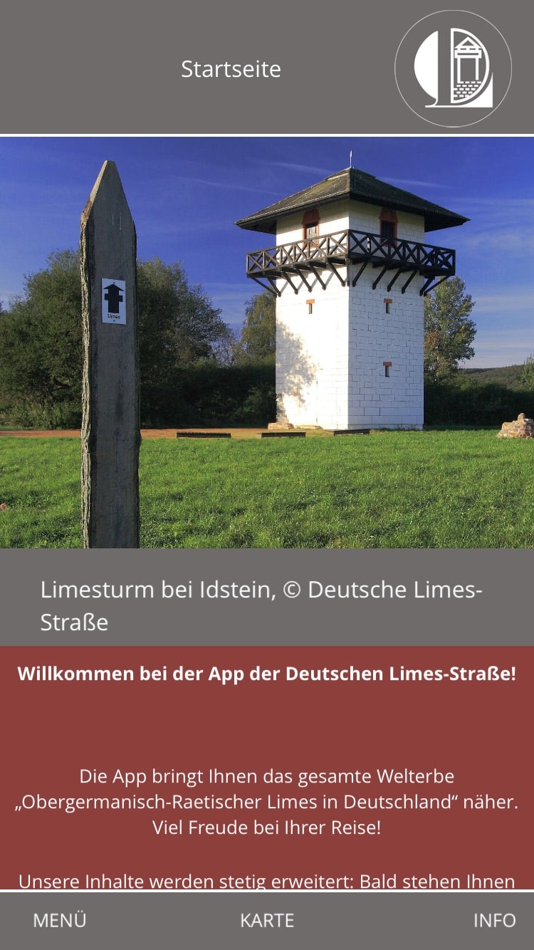 Deutsche Limes-Straße – Screenshot iPhone