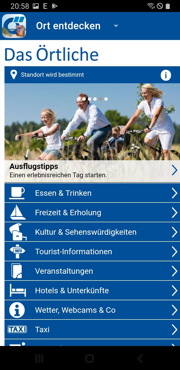 Ostsee-App von Das Örtliche – Screenshot Android
