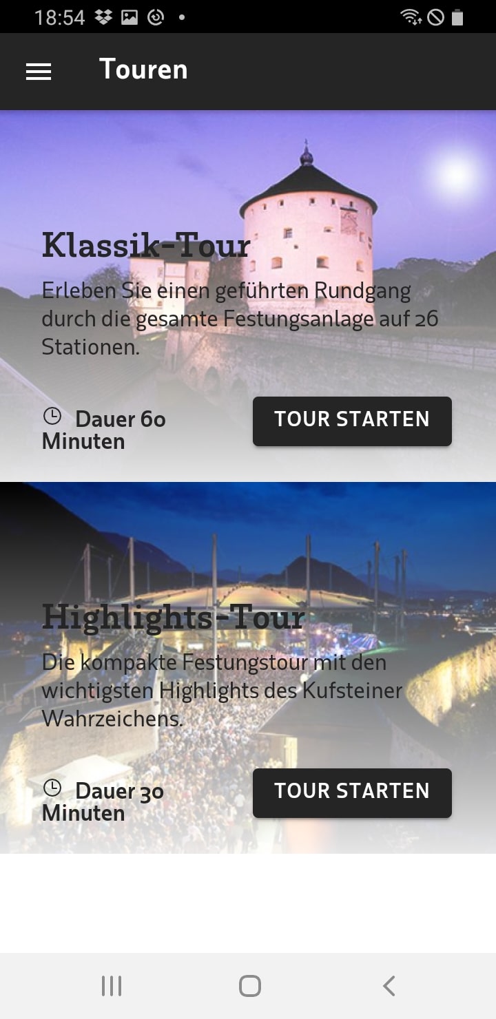 Festung Kufstein – Screenshot Android