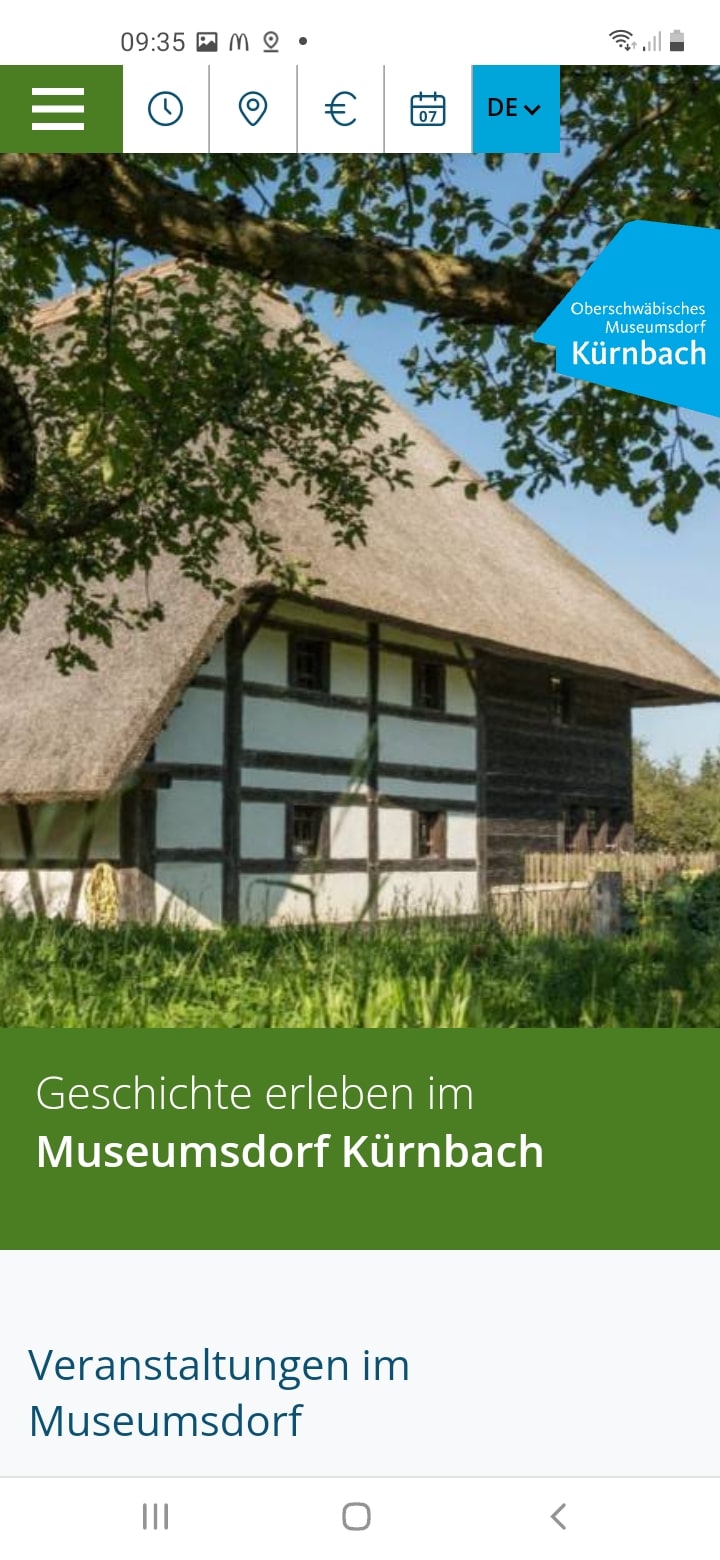 Museumsdorf Kürnbach – Screenshot Android