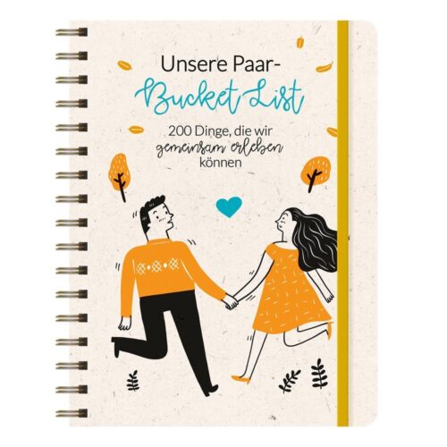 Bebildertes Händchen haltendes Paar mit Text „Unsere Paar-Bucket List“ und „200 Dinge, die wir gemeinsam erleben können“.
