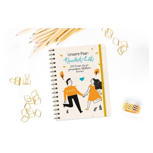 Notizbuch mit Paarillustration