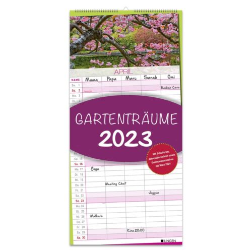 Streifenkalender 2023 - Gartenträume