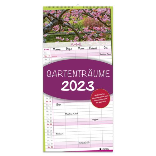 Streifenkalender 2023 - Gartenträume