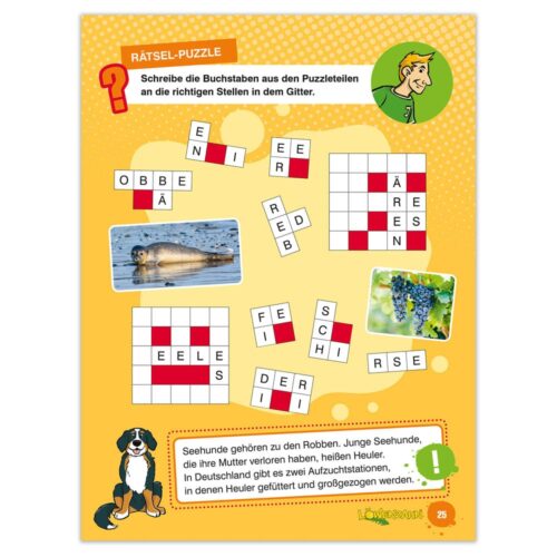 Löwenzahn 2-Minuten Leserätsel: Kreuzworträtsel und andere Knobeleien