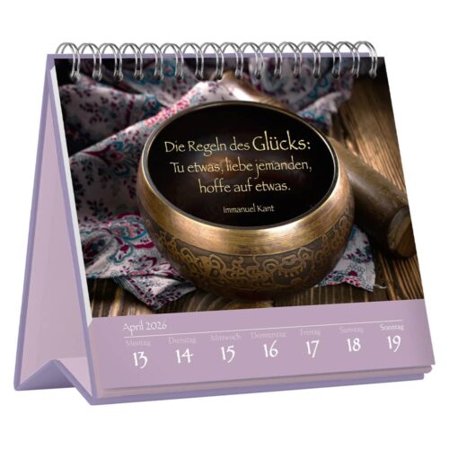 Achtsamkeit Wochenkalender 2026 – Mit Übungen und guten Gedanken durch das Jahr