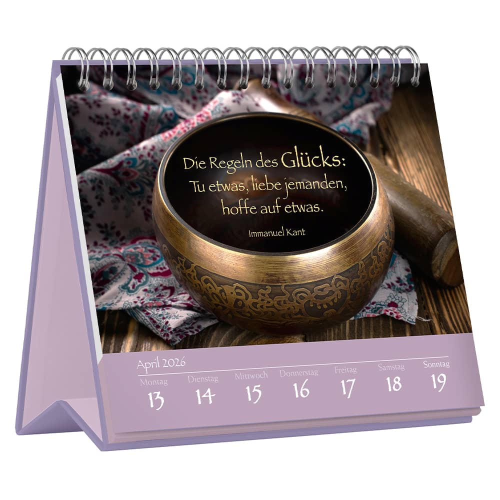 Achtsamkeit Wochenkalender 2026 – Mit Übungen und guten Gedanken durch das Jahr