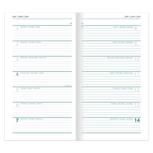 Buchkalender-Set: Buchkalender & Wochenplaner 2026 blau