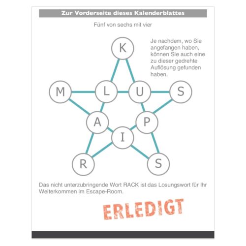 Escape Kalender 2026 – Jeder Tag ein Rätsel