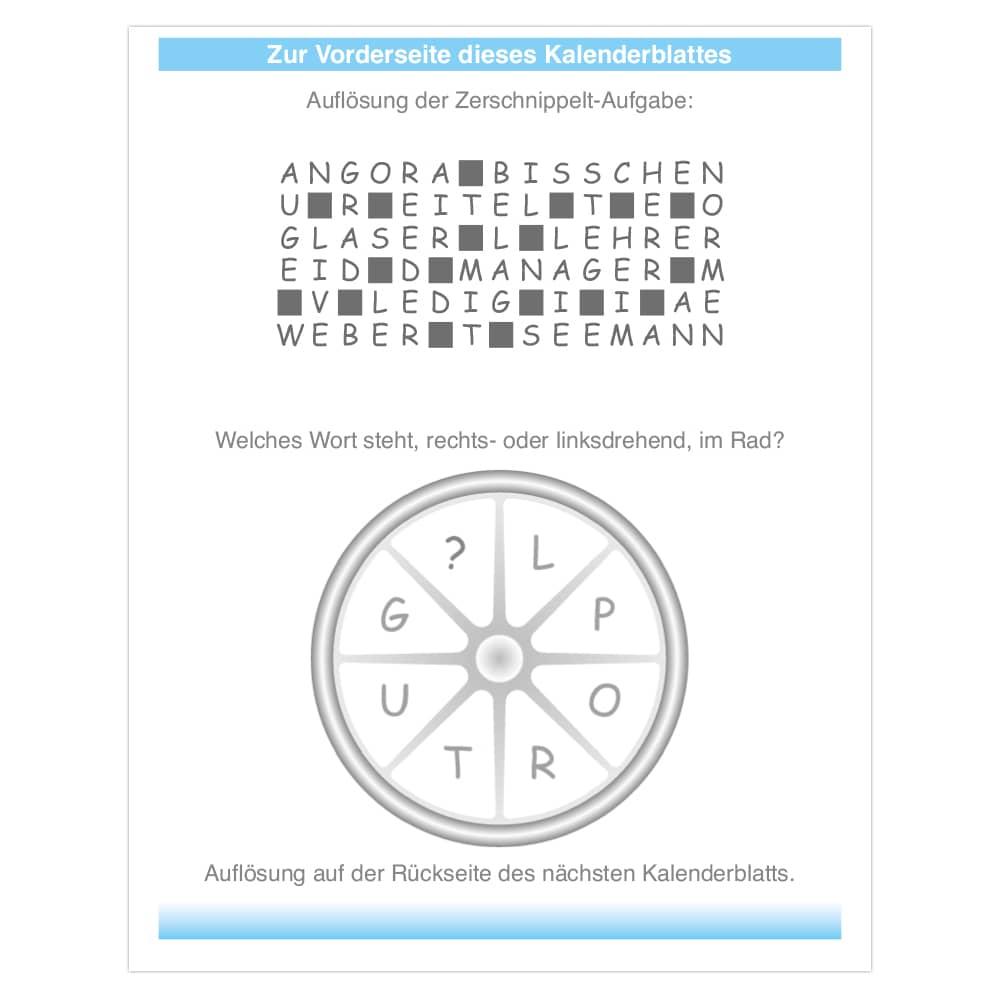 Denksport Kalender 2026