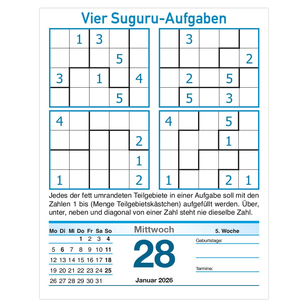 Denksport Kalender 2026