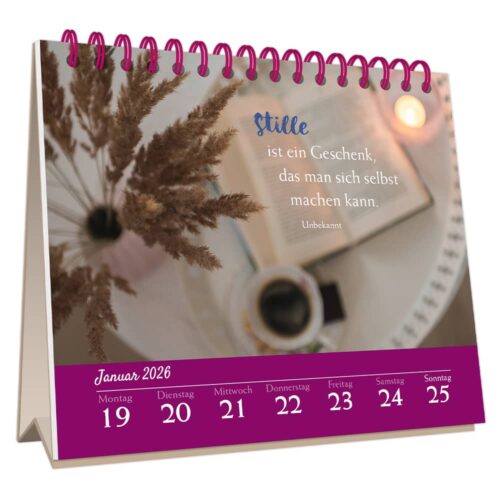Wochenkalender 2026: Worte der Gelassenheit
