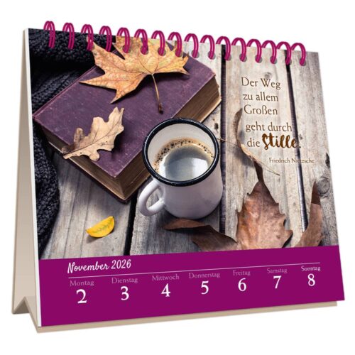 Wochenkalender 2026: Worte der Gelassenheit