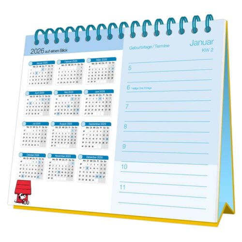 Kalender 2026: Peanuts Sorgenfrei