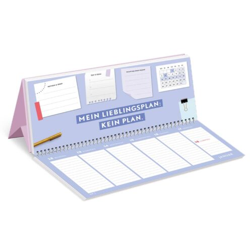 Wochenkalender 2026: Ich bin für weniger Stress & mehr gute Laune.