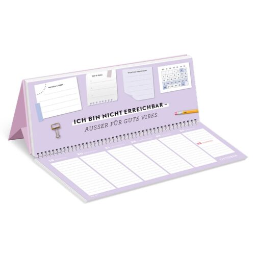 Wochenkalender 2026: Ich bin für weniger Stress & mehr gute Laune.