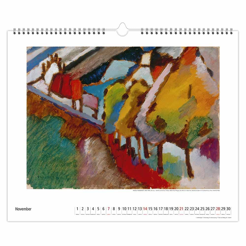 Kunstkalender 2027: Berühmte Meisterwerke der klassischen Moderne